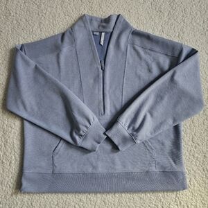 Travis Matthew Jacket Womens Half Zip Light Blue With Pocket Sz M Made In Peru